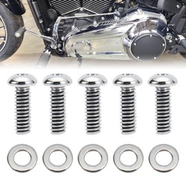 TIGERSAGTE Derby Cover Hardware Bolt Kit for 2008-Up Touring and Trike & 2006-2017 Dyna, 2008-2018 Softail (Except Sport Glide) Models,Chrome