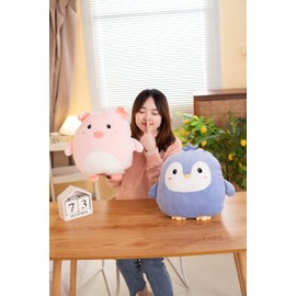 CASAGOOD Soft Purple Penguin Plush Hugging Pillow Cute Penguin Stuffed Animal Plushies Toy Crown Penguin Kids Stuffed Animals Plush Toys for Birthday, Valentine, Christmas