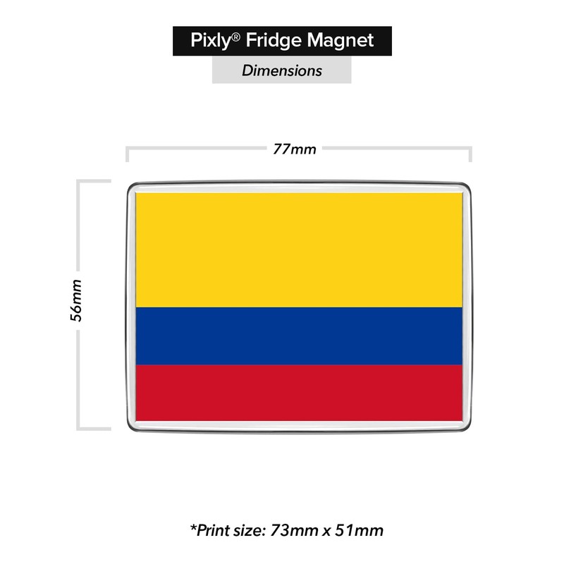 Pixly® Colombia Flag Fridge Magnet Large Jumbo Size Colombian Keepsake