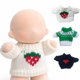 Airtone Stuffed Animal Clothes, Plushie Clothes, 3.9 inches (10 cm), 3-piece Set, Cute Oversized Feel, Dress Up According to Your Mood, Soft Knit Material, Oshi-nui (C Type)
