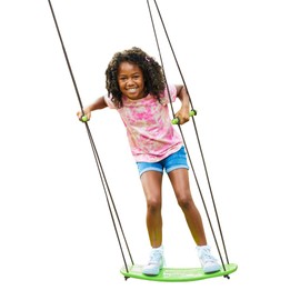 Swurfer Kick Stand Up Tree Swing Swingset Outdoor for Kids with Adjustable Handles, Weatherproof, Easy Installation, 200 lbs, Ages 6+, Green