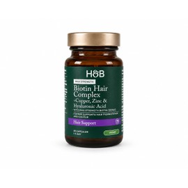 Holland & Barrett Max Strength Biotin Hair Complex 5000µg – with Copper, Zinc & Hyaluronic Acid – Hair Growth & Pigmentation Support – Vegan – 30 Capsules, 1 Month Supply