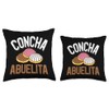 Concha Abuelita White Pink and Chocolate Conchas Throw Pillow