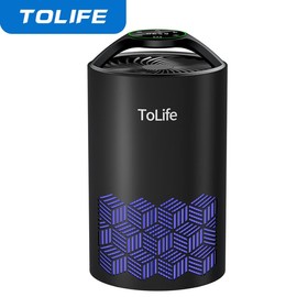 Tolife K1 Air Purifier: HEPA Filter for Pet Allergies & Dust! Portable, Baby-Friendly & Low-Noise Sleep Mode - Perfect for Home & Office - Color: Black