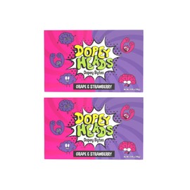 Dopey Heads | Dopey Bytes | HALAL | Grape & Strawberry Bytes | Crunchy Bytes | Grape & Strawberry Flavour | Theatre Box | Tiny Candy | Pack of 2 | Weight 140g (4.93 oz) Each - Grape & Strawberry