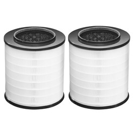 WOCASE 2-Pack 12030 True HEPA Replacement Filters, 360° Air Purification, Capturing Allergens + Particulates, Compatible with 1,000 Sq. Ft. Clorox Medium Room Air Purifier 11030 & 11031, #12030