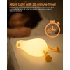 Cute Silicone Duck Night Light, 3 Level Dimmable Touch Control