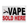 Decal Stickers Multiple Sizes Vape Sold Here Black Red Industrial