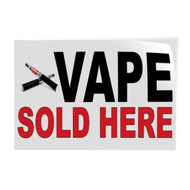 Decal Stickers Multiple Sizes Vape Sold Here Black Red Industrial Vinyl Safety Sign Label Business 24x18Inches