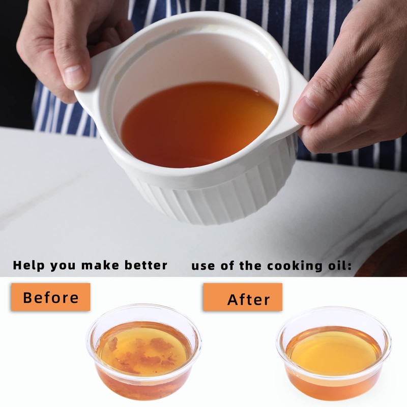 Bacon Grease Container Keeper with Crystal Lid and Strainer, 17