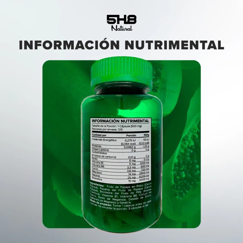 5h8 Nz Max 120 Capsulas Enzimas Digestiva Salud Digestivas Sin