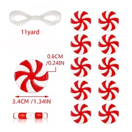 40pcs Christmas Candy Cane Hanging Peppermint Ornaments for Crafts 35mm Candy Cane Christmas Hanging Ornaments Christmas Tree Home Decorations