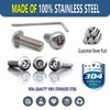 ZXFOOG License Plate Screws Anti Theft- 8 PC Button Head