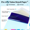 100 Pcs Tattoo Transfer Paper, Professional Level A4 Thermal Stencil