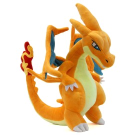 PK MEGA CHARIZARD Y Pkm 14 in. Plush (Lizardon Gen 6 X Y Fire Type Anime Soft Doll)