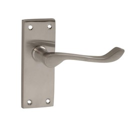 Vibe 0 Premium Victorian Scroll Latch Handle Satin Chrome Classic Style