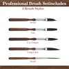 DOPENSPI 5 Pcs Starter Pinstriping Brush, High Performance Striping Brushes