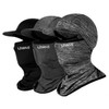 Integrated Cooling Cap Balaclava Sports Mask, Neck Warmer & Multi-Scarf Melange Gray