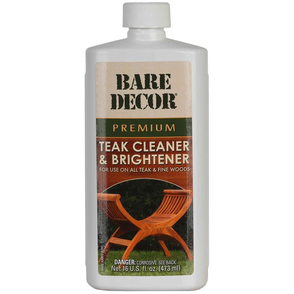 Bare Decor Premium Teak Cleaner for Home & Marine Use, 16oz, White