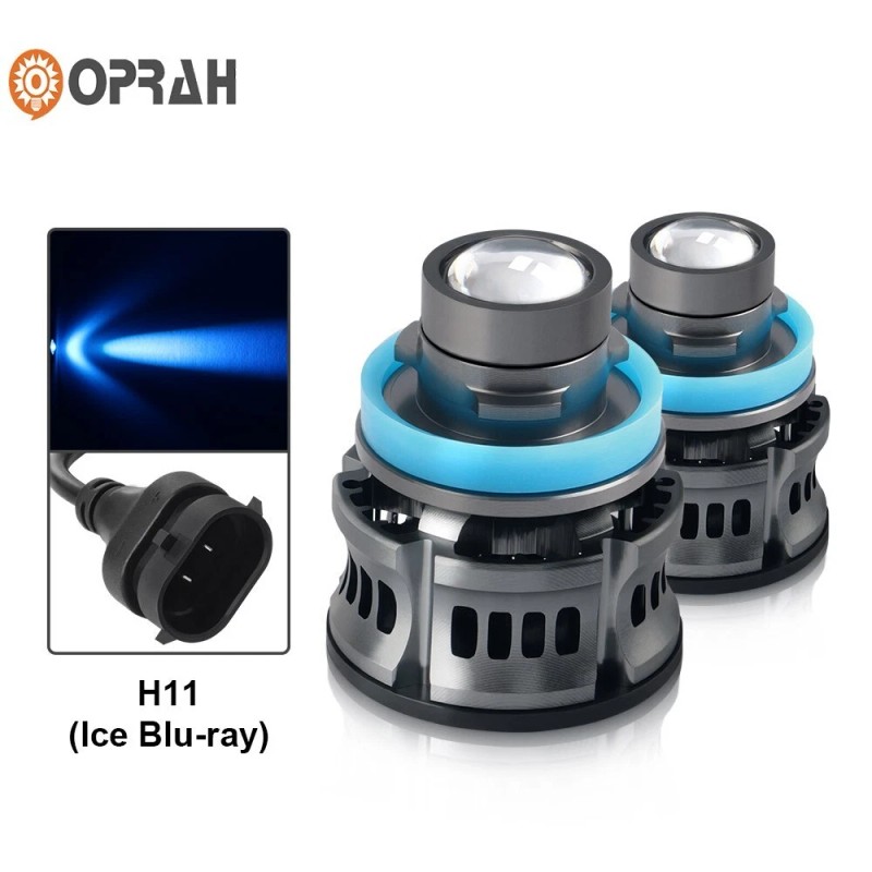 OPRAH 2X H11 LED Laser Headlights Bulb Ice Blue White