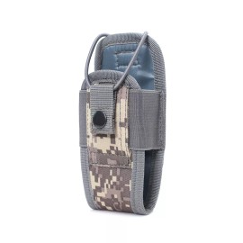 Unbranded Tactics Molle Walkie Talkie Pouch Radio Holder for Duty Belt Holster Storage Bag - ACU