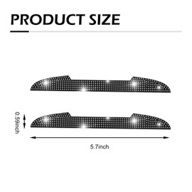 Ferianl 2PCS Bling Car Door Handle Scratch Protector, Car Rear View Mirror Anti-Scratch Sticker, Rhinestone Auto Exterior Accessories, Universal for SUV, Sedan, Truck(Black)