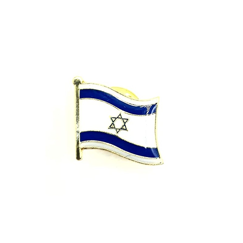 Israeli Flag Metal Enamel Pin Badge, Metal