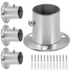 Closet Rod Flange Holder, Stainless Steel Closet Rod Bracket 3/4