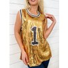 Anna-Kaci Sparkle Glitter Hip Hop T-Shirt Top Tunic Basketball Sequins