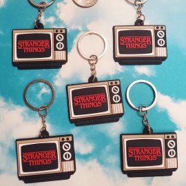 Unbranded 5 Stranger Things keychains - birthday gift bag party favors - keychain set lot