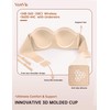Vertvie Strapless Bras for Women Wireless Push Up Non-Slip Bandeau