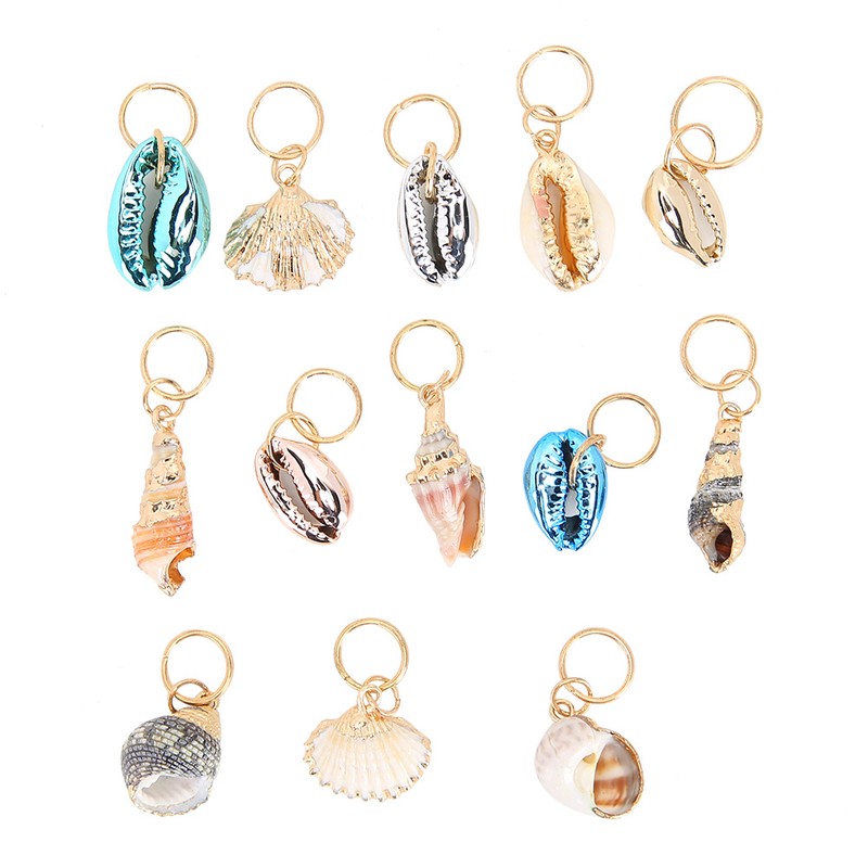 Hair Braid Rings Dreadlocks Ring Shell Hair Ring DIY Hair