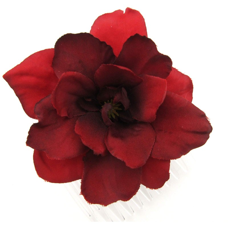 Red Apple Blossom Silk Hair Comb