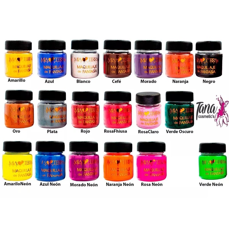 Mia Terra Cosmetics Pintura Pintacaritas Bodypaint Fiesta Cremoso 25 Pzas