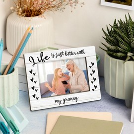 CGBHW Granny Gift Picture Frame, Mothers Day Gifts for Grammy Grandma Women, Thank You Grandmother Gammy Gifts from Grandsons Photo Frame 4x6 Horizontal Photo for Tabletop Display