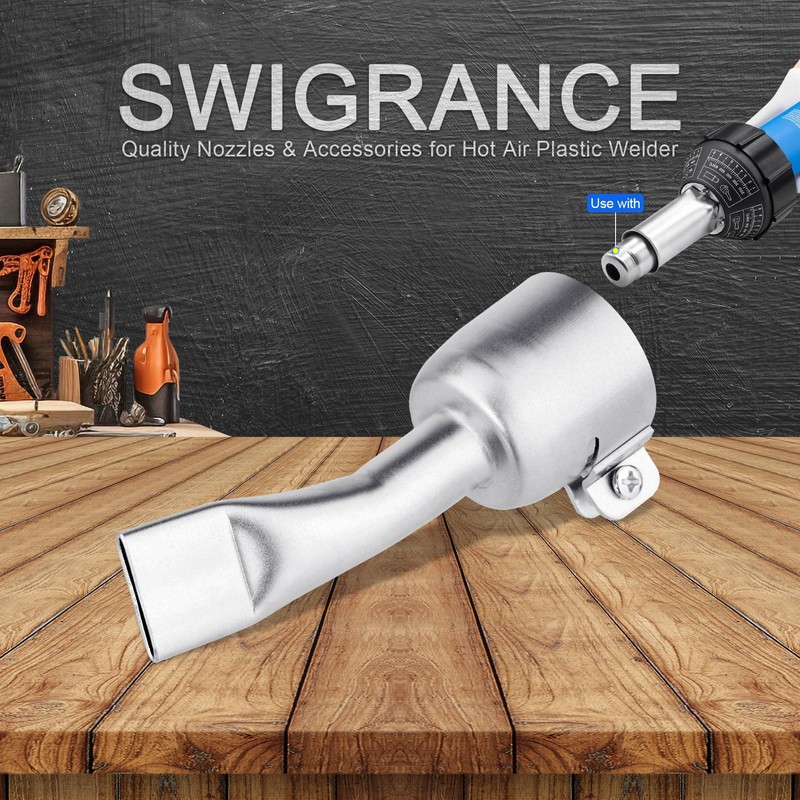 SWIGRANCE Hot Air Welding Nozzle 20mm Mouth Width, Stainless Steel