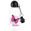 Striefchen® Trinkflasche mit Schmetterlingsmotiv und Wunschname 500 ml BPA frei