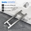 Bathlink 8" Square Shower Door Handle, Back to Back Shower