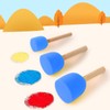 WAFJAMF 20-Pieces Assorted Size Round Sponges Brush Set, Paint Tools