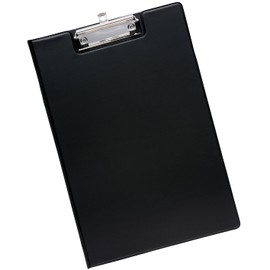 5 Star Fold-over Clipboard with Front Pocket Foolscap Black
