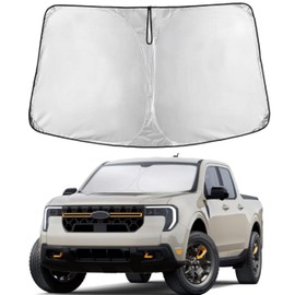 EcoNour Windshield Sunshade Compatible for Ford Maverick 2022-2024 2025-240T Polyester Material Cars Sun Visor Reflector Blocks UV Rays - Foldable Sunshade Interior Protection Accessories
