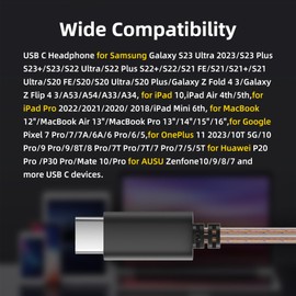 KZ ZS10 Pro iem Cable, Replacement USB C Type-C Cable, CCZ C02 4N OFC in ear Monitor Extension Cords for ZS12 PROX, ZSN PRO X, EDX PRO, ZAR, ZA12, Castor, ZSA, PRX, CCA CRA Earbuds (2Pins with Mic)