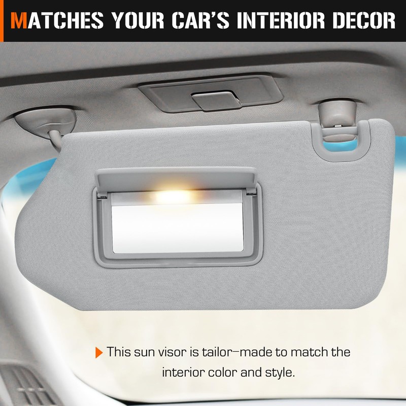 Sun Visor with Light for 2013-2018 Nissan Pathfinder, 2014-2017 Infiniti