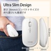Elecom Wireless Bluetooth Mouse, Slint M-TM10BBWH/EC, Thin, Silent, 4 Buttons,