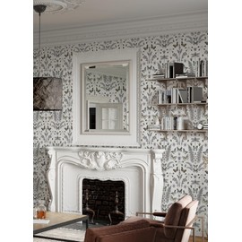 RoomMates Hidden Treasures White Peel and Stick Wallpaper, RMK12747PLW