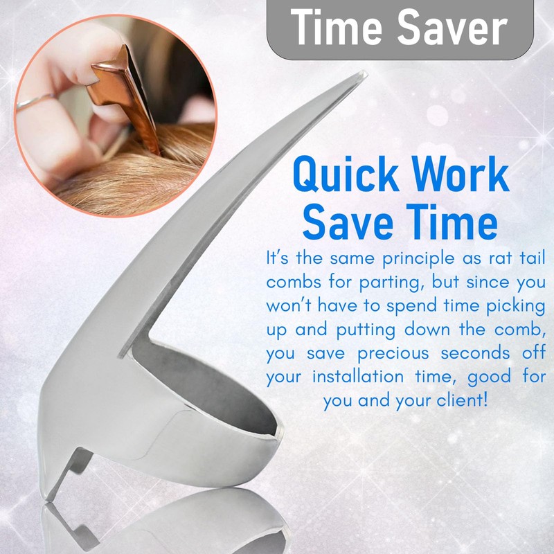 Quick Hair Parting Tool & Braid Sectioning Ring- Stainless Steel