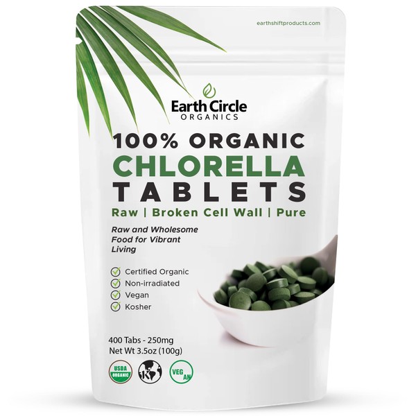 Earth Circle Organics Organic Chlorella Tablets | Kosher | Potent