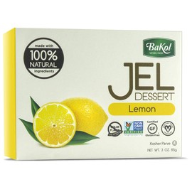 Bakol Jel Dessert - All Natural Vegan Dessert Mix - Kosher - Halal - No Artificial Sweeteners Flavors or Colors - Lemon Flavor