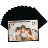 Mingting Magnetic Picture Frames 15 Packs-Fridge Magnetic Photo Frames-Holds 4