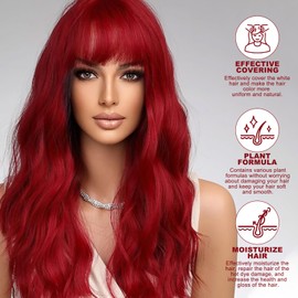 Nova Hair Dye Shampoo, Natural Plant Hair Dye Shampoo, Instant Herbal Coloring Shampoo, Hair Color Shampoo For Grey Hair, Long Lasting Hair Color Shampoo For Women & Men (Red)